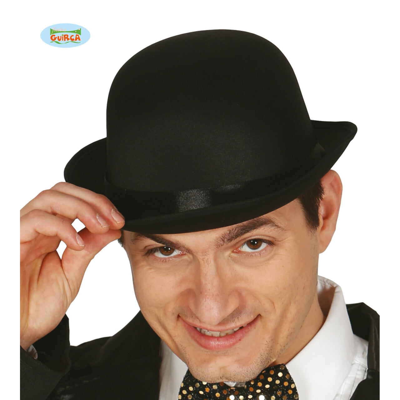 Op deze afbeelding zie je een Accessoires, van het merk Guirca. Zwarte Bolhoed Stan