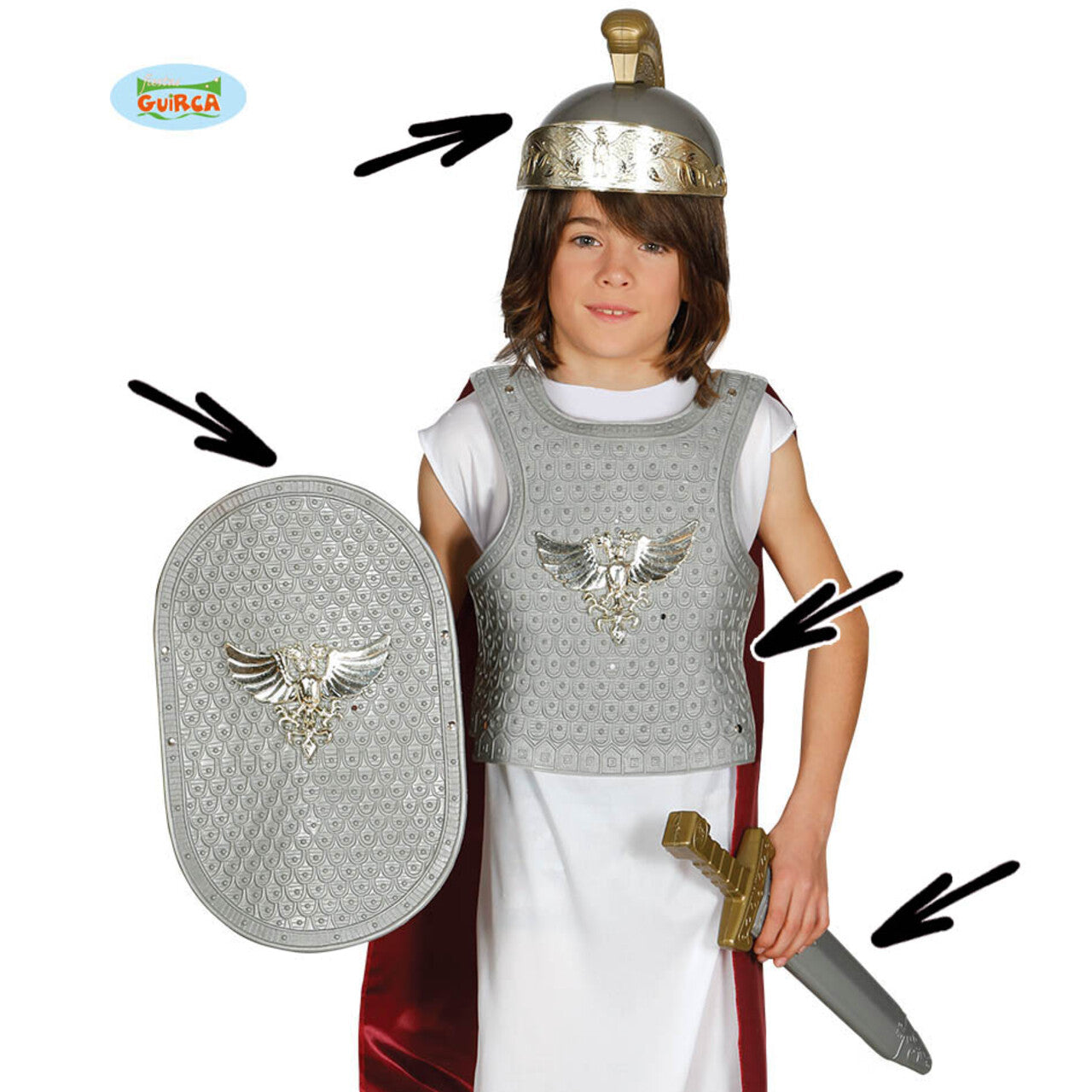 Op deze afbeelding zie je een Accessoires, van het merk Guirca. Set Romeinse Legionair Vierdelig