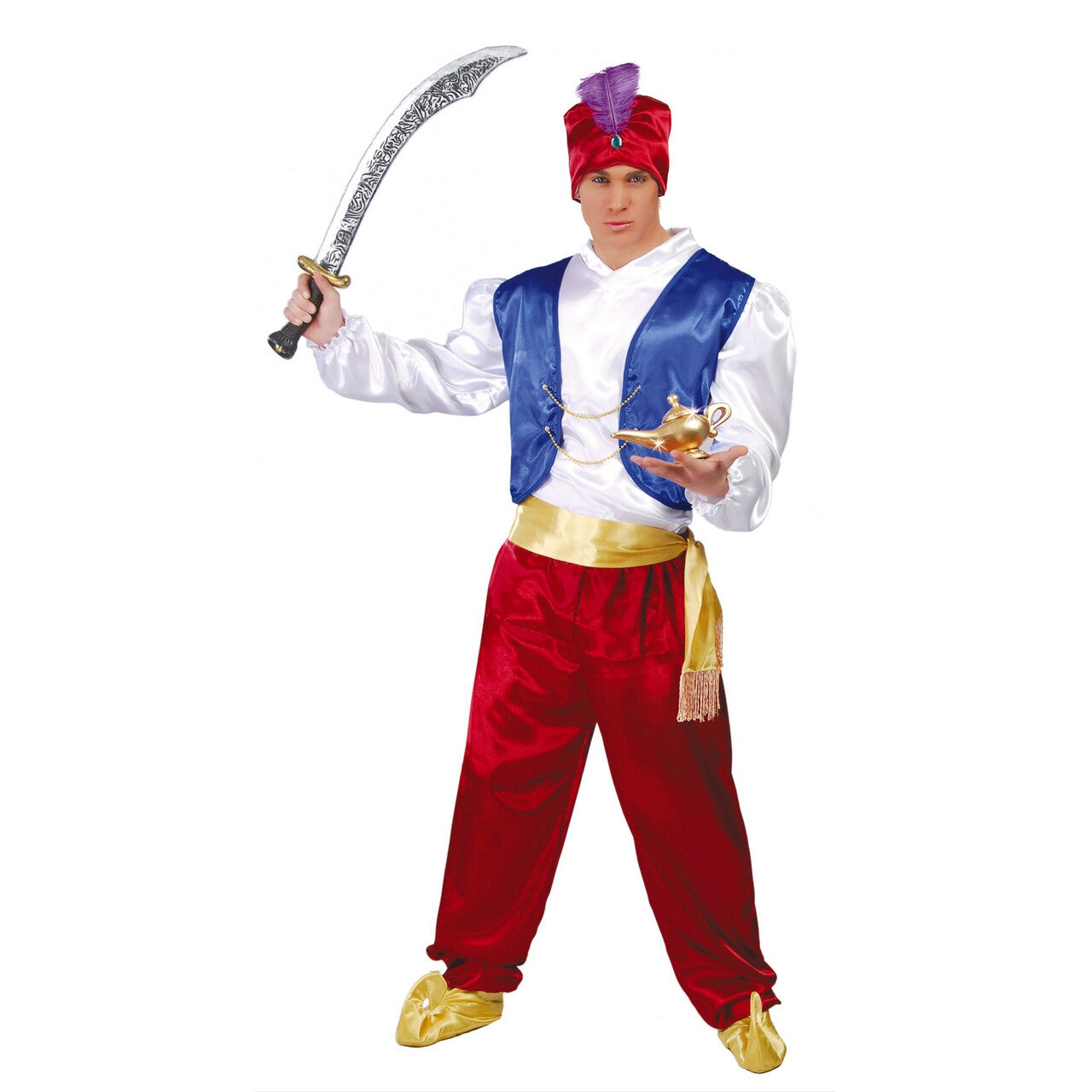 Op deze afbeelding zie je een Kostuums, van het merk Guirca. Geest Uit De Wonderlamp Aladdin Man Kostuum