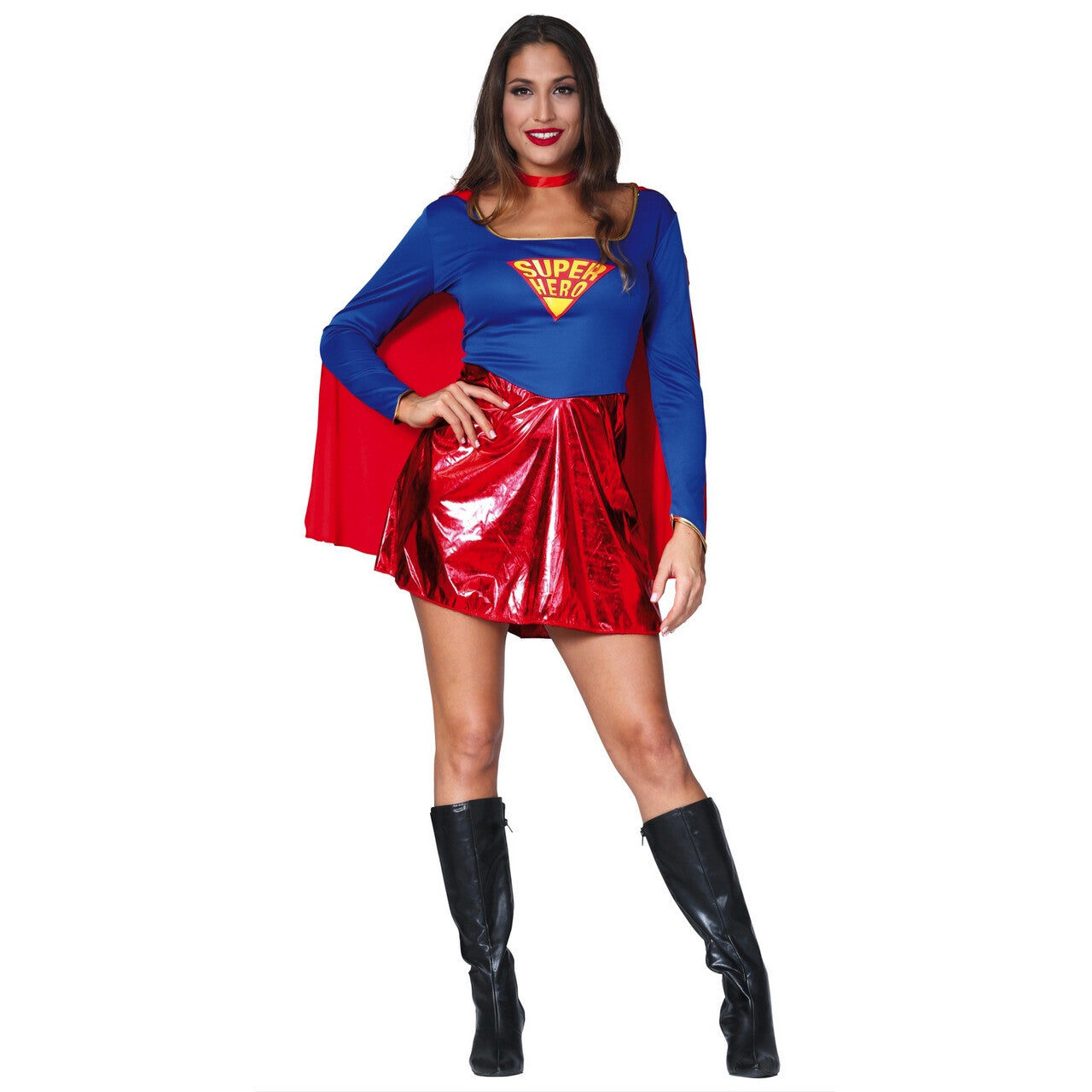 Op deze afbeelding zie je een Kostuums, van het merk Guirca. Sterk Staaltje Supervrouw Kostuum