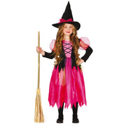 Op deze afbeelding zie je een Kostuums, van het merk Guirca. Slechte Roze Heks Meisje Kostuum