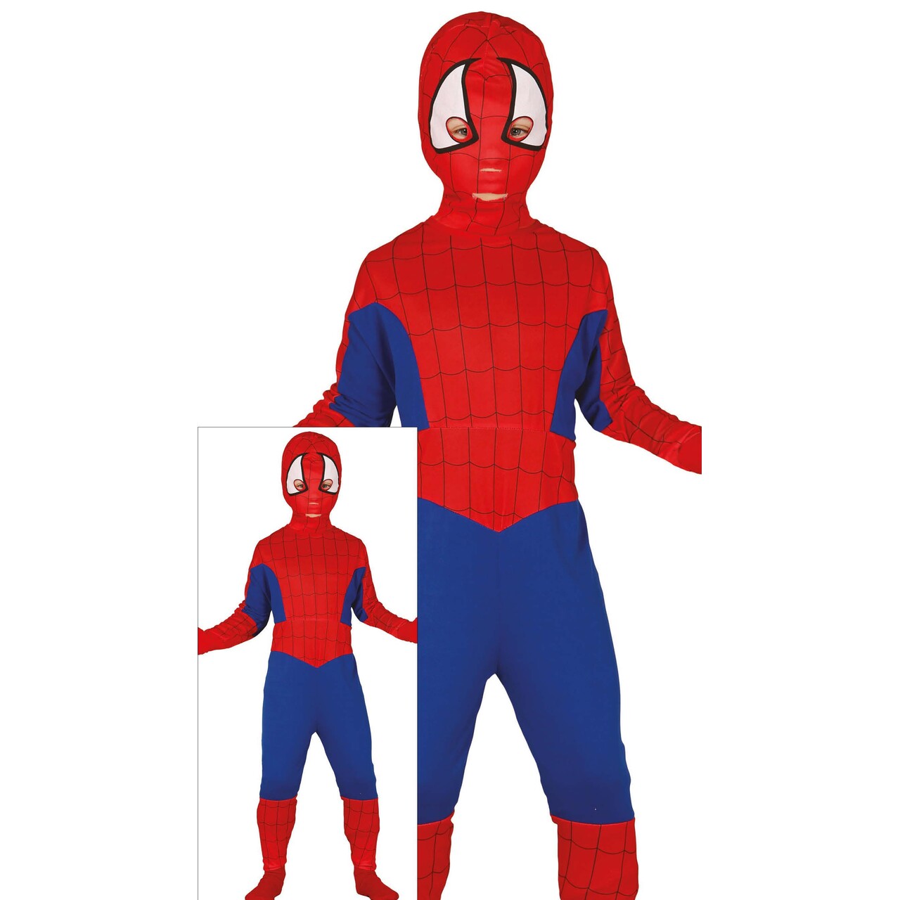 Op deze afbeelding zie je een Kostuums, van het merk Guirca. Stoere Blauwe Spinnenheld Jongen Kostuum