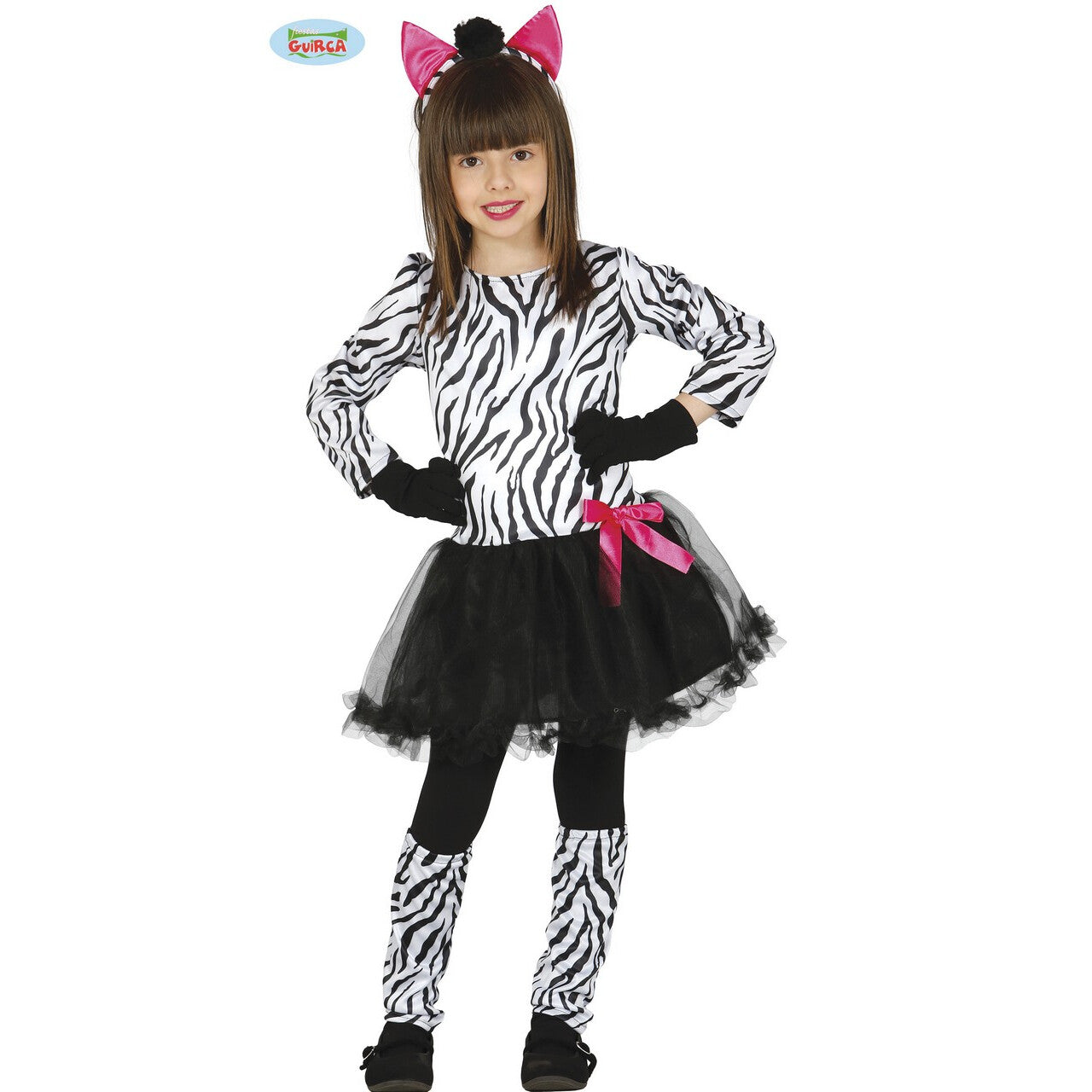 Op deze afbeelding zie je een Kostuums, van het merk Guirca. Zebra Koemba Zuid Afrika Meisje Kostuum