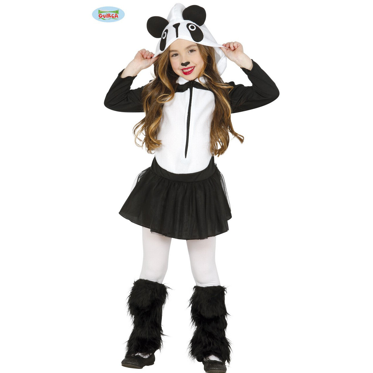 Op deze afbeelding zie je een Kostuums, van het merk Guirca. Reuze Lieve Panda Meisje Kostuum
