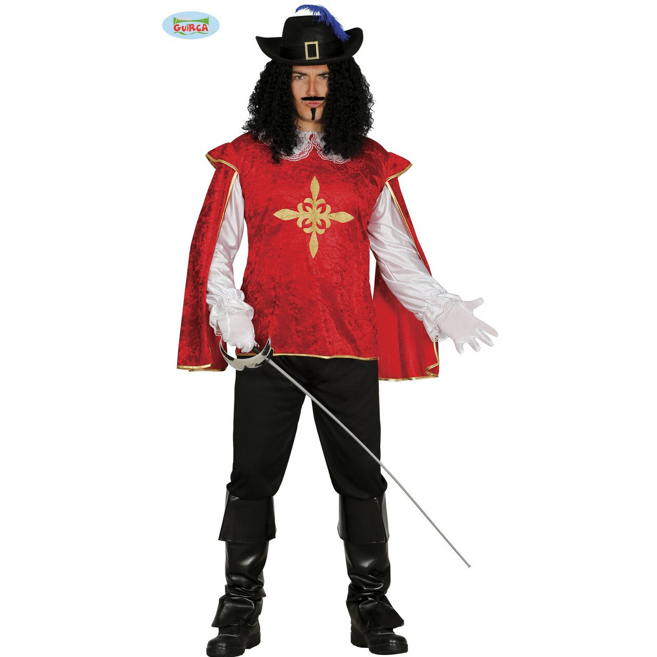 Op deze afbeelding zie je een Kostuums, van het merk Guirca. Prik Je Lek Musketier Man Kostuum