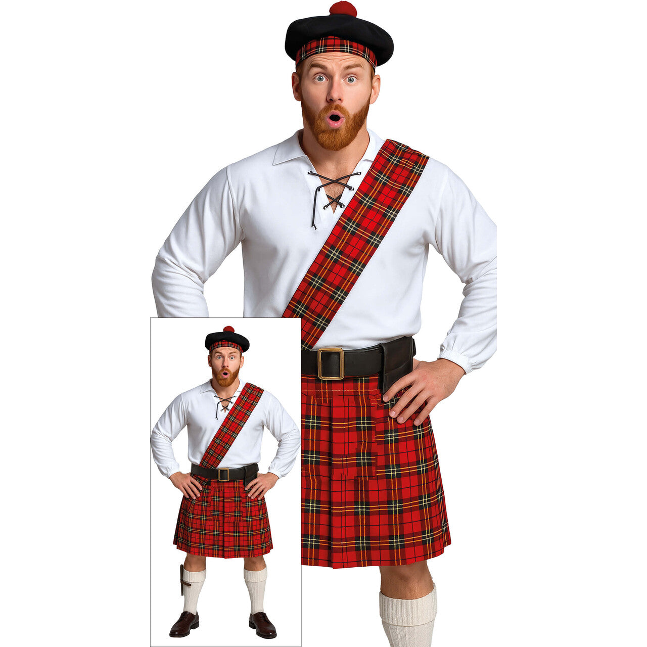 Op deze afbeelding zie je een Kostuums, van het merk Guirca. Ruig Schots Loch Lomond Man Kostuum
