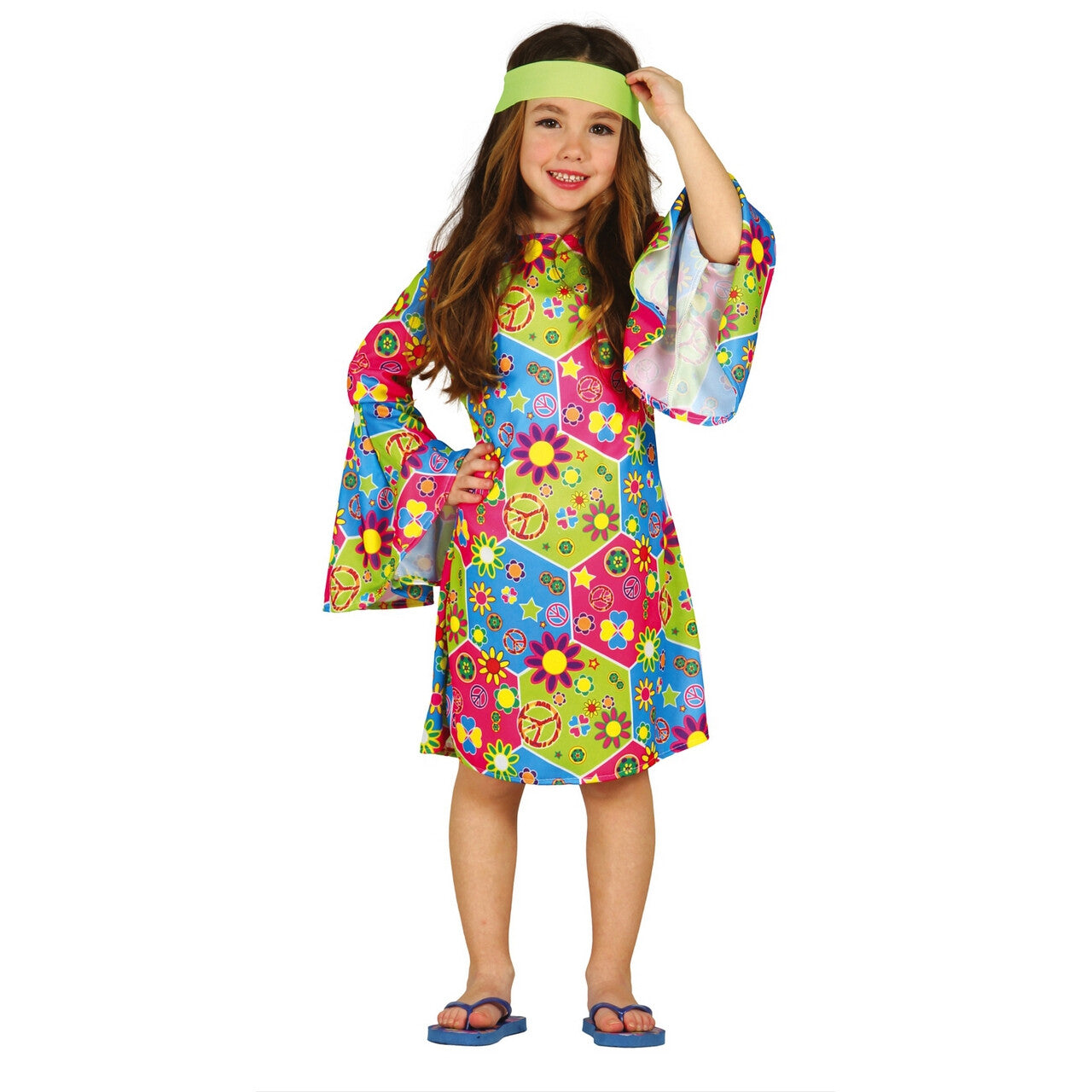 Op deze afbeelding zie je een Kostuums, van het merk Guirca. Relaxte Hippie Meisje Kostuum
