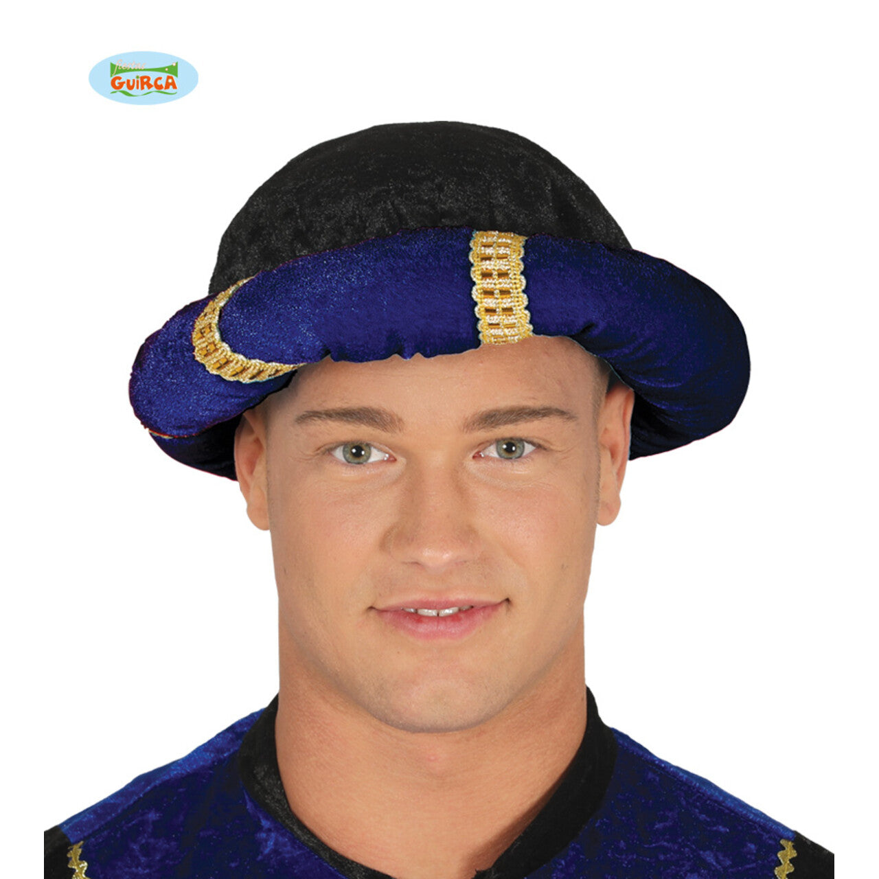 Op deze afbeelding zie je een Accessoires, van het merk Guirca. Blauwe Tulband Dalip