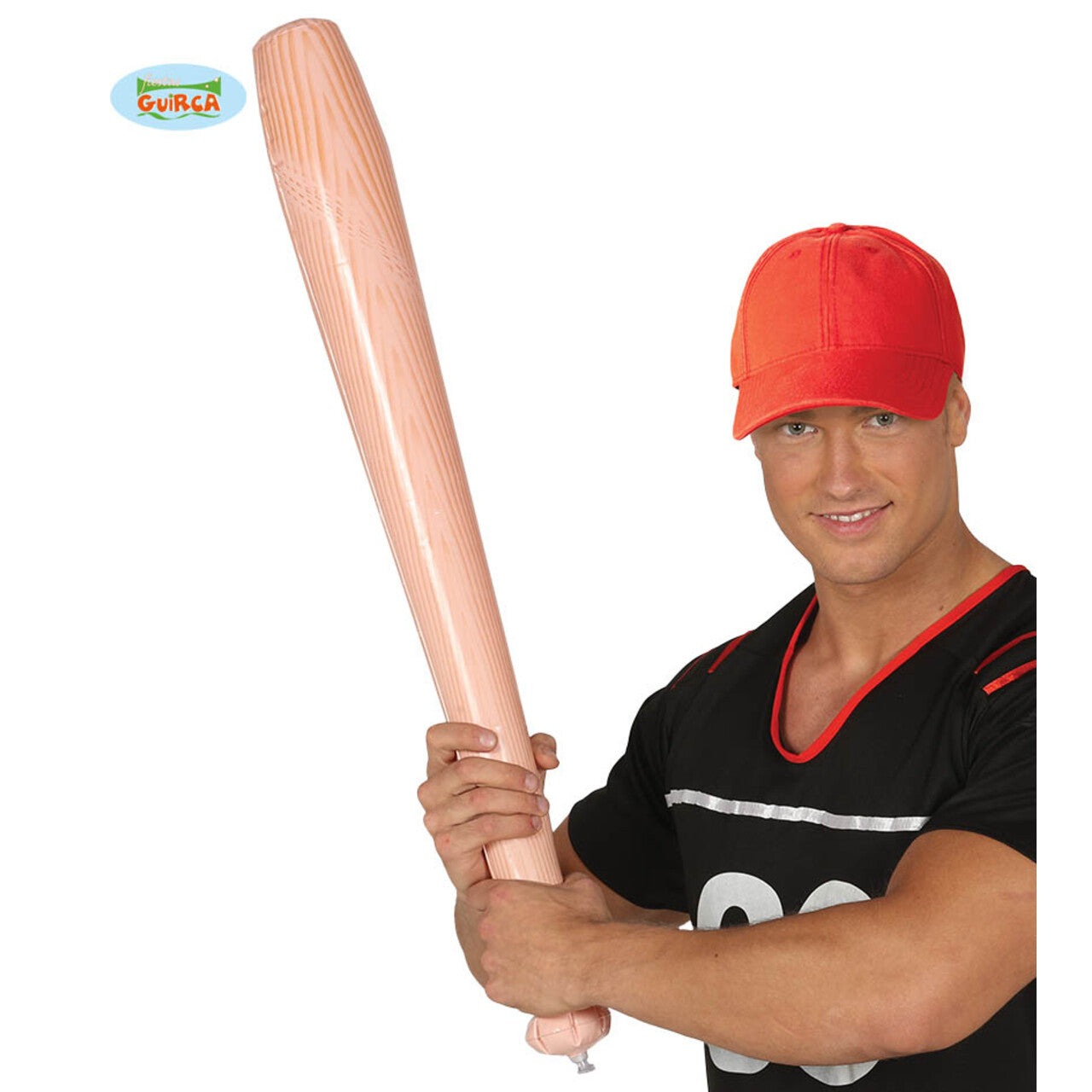 Op deze afbeelding zie je een Accessoires, van het merk Guirca. Honkbal Knuppel Opblaasbaar 80 Centimeter