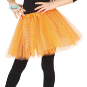 Op deze afbeelding zie je een Accessoires, van het merk Guirca. Oranje Tutu Met Glitter Regen Kind
