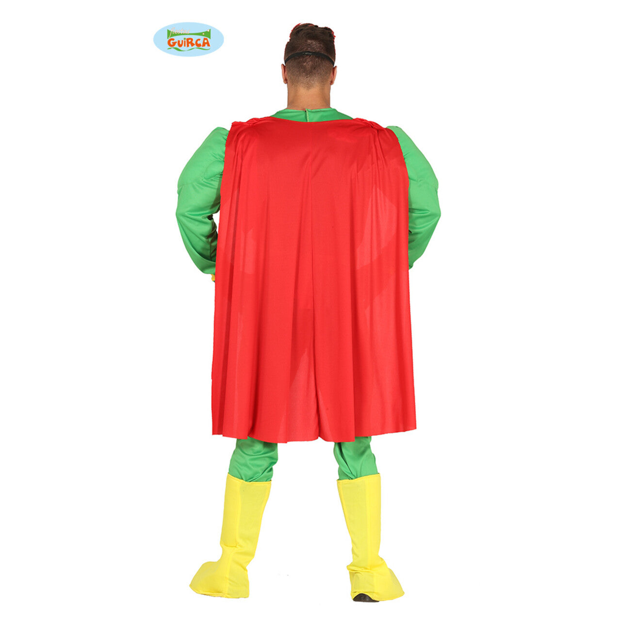Op deze afbeelding zie je een Kostuums, van het merk Guirca. Marihuana Superheld Man Kostuum