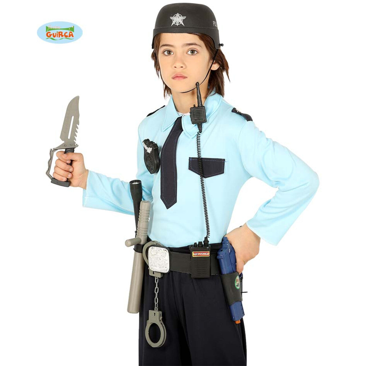 Op deze afbeelding zie je een Accessoires, van het merk Guirca. Riem Met Complete Politieset 8 Delig