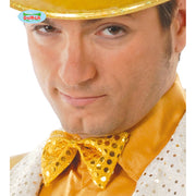 Op deze afbeelding zie je een Accessoires, van het merk Guirca. Vlinderstrik Musical Glitter Geel