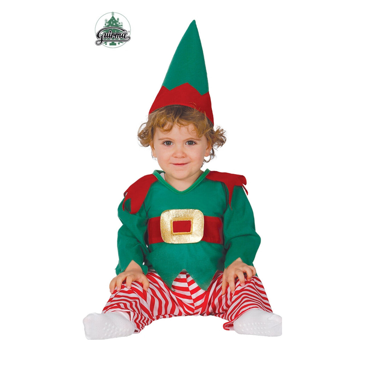 Op deze afbeelding zie je een Kostuums, van het merk Guirma. Snoezige Baby Elf Kind Kostuum