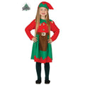 Rood Groene Elf Meisje Kostuum