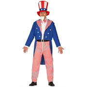 Op deze afbeelding zie je een Kostuums, van het merk Guirca. Uncle Sam Trots Op Amerika Man Kostuum