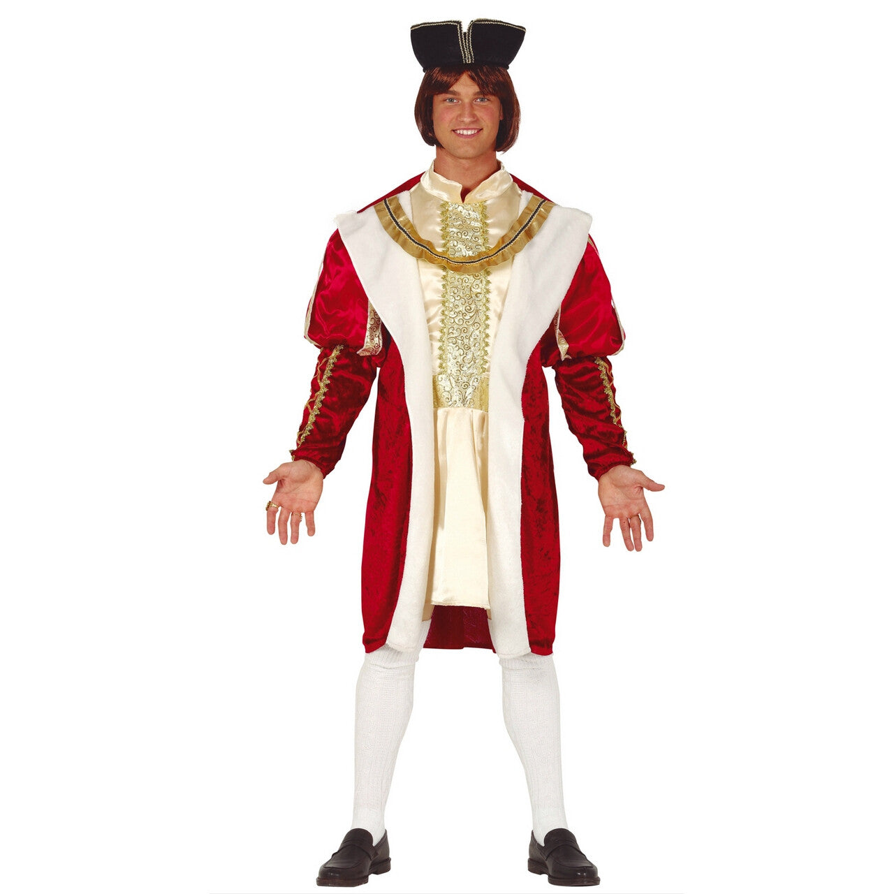 Op deze afbeelding zie je een Kostuums, van het merk Guirca. Page Koning Duitse Hof Man Kostuum
