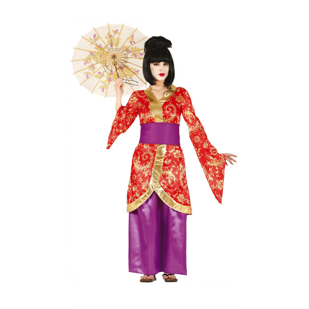 Op deze afbeelding zie je een Kostuums, van het merk Guirca. Japanse Gezelschapsdame Geisha Vrouw Kostuum