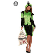 Op deze afbeelding zie je een Kostuums, van het merk Guirma. Groene Page Assistent Van De Sint Pietenpak Vrouw Kostuum