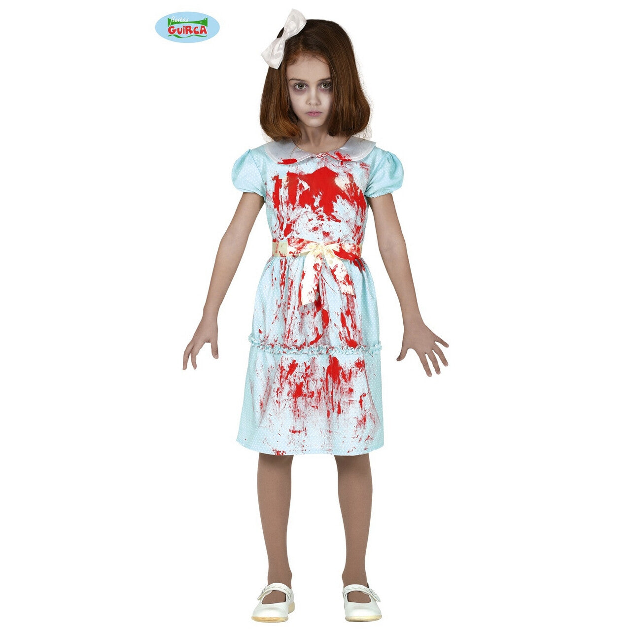 Op deze afbeelding zie je een Kostuums, van het merk Guirca. Horror Tweeling The Shining Halloween Meisje Kostuum