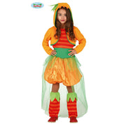 Op deze afbeelding zie je een Kostuums, van het merk Guirca. Prachtige Pompoen Halloween Meisje Kostuum