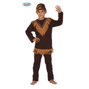 Op deze afbeelding zie je een Kostuums, van het merk Guirca. Ugh Uch Indiaan Hoestiwatha Kind Kostuum