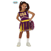 Op deze afbeelding zie je een Kostuums, van het merk Guirca. Charlotte College Cheerleader USA Meisje Kostuum