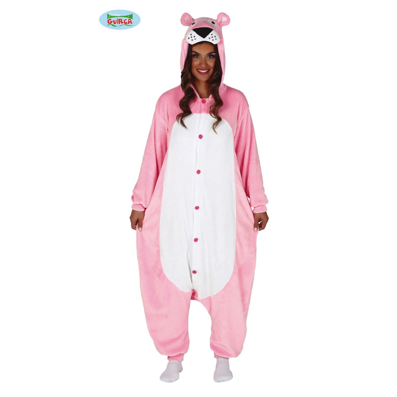 Op deze afbeelding zie je een Kostuums, van het merk Guirca. Roze Panter Tekenfilm Vrouw Kostuum