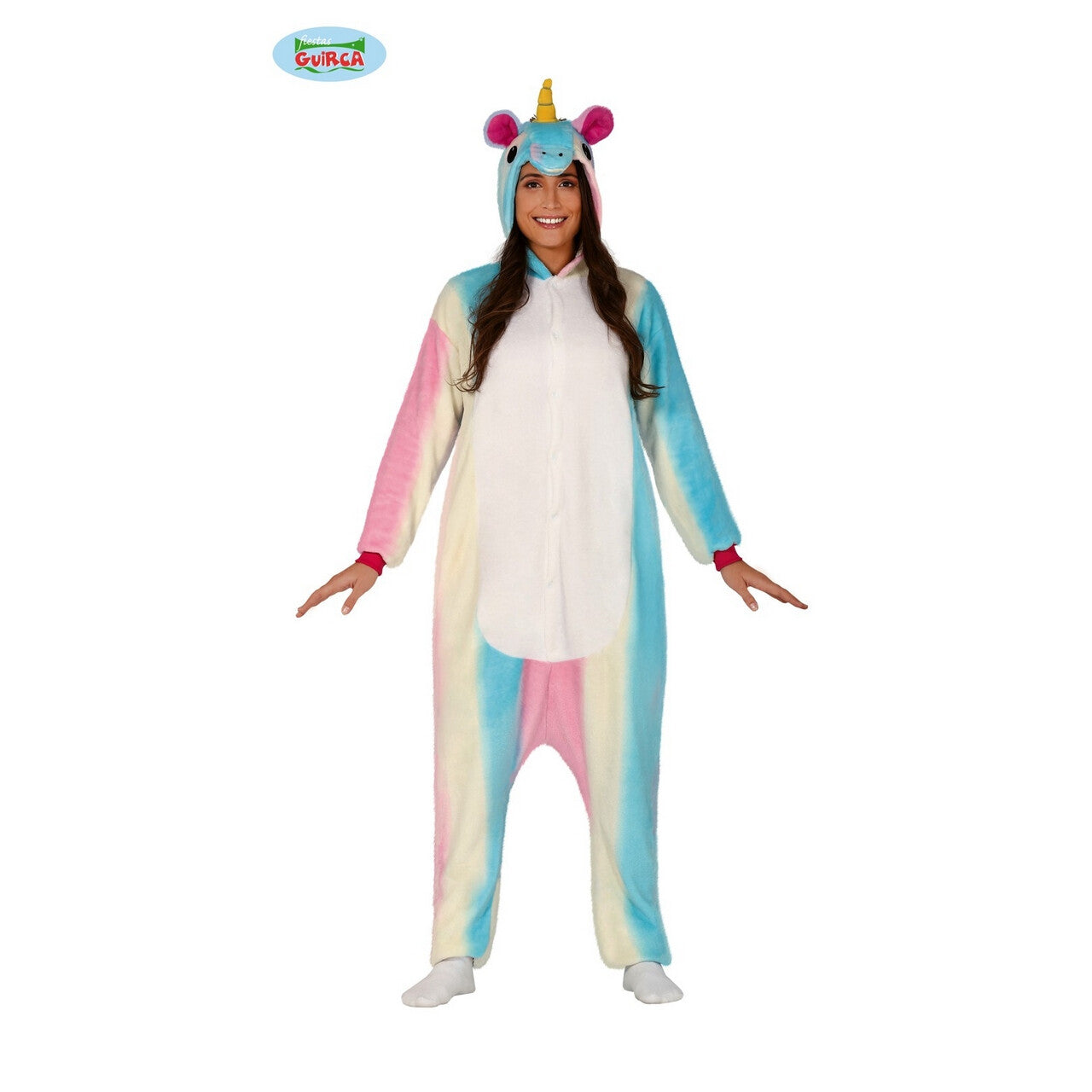 Op deze afbeelding zie je een Kostuums, van het merk Guirca. Zacht Eenhoorn Jumpsuit Vrouw Kostuum