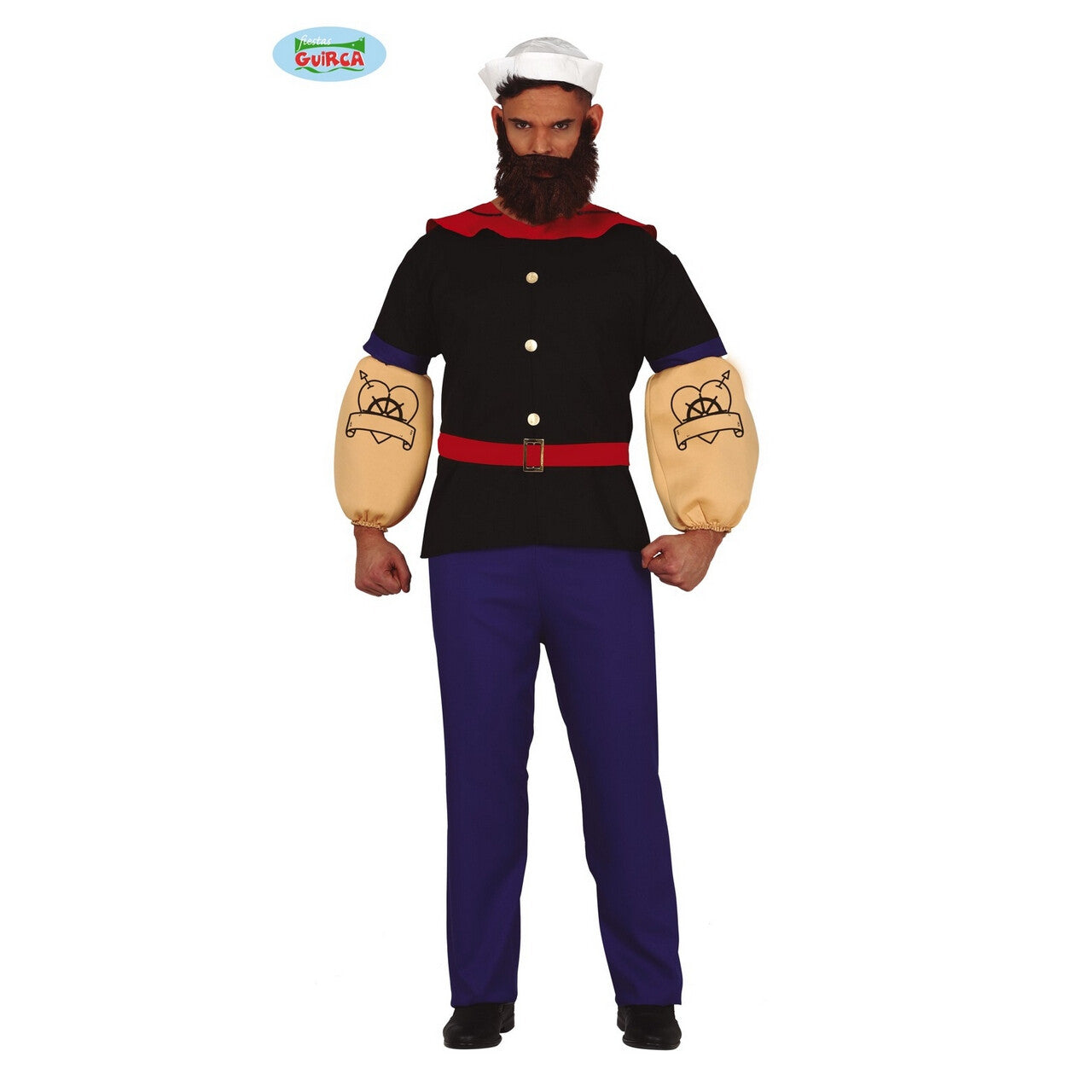 Op deze afbeelding zie je een Kostuums, van het merk Guirca. Van Spinazie Word Je Sterk Popeye Zeeman Kostuum