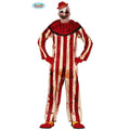 Gestreept Wreed Gewelddadige Horror Clown Man Kostuum