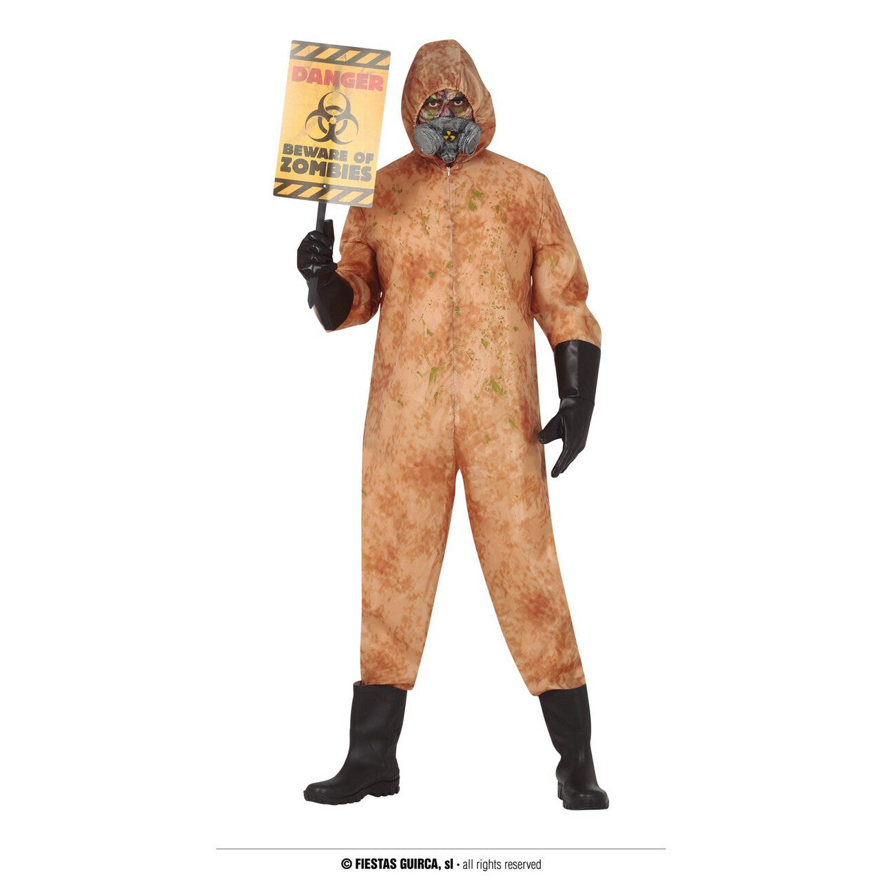 Op deze afbeelding zie je een Kostuums, van het merk Guirca. Biohazard Zombie Overname Kerncentrale Man Kostuum