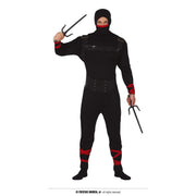 Op deze afbeelding zie je een Kostuums, van het merk Guirca. Zwarte Flitsend Snelle Ninja Man Kostuum