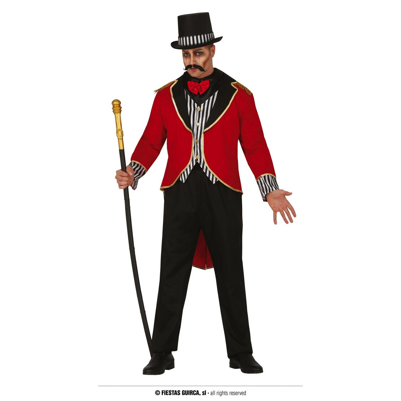 Op deze afbeelding zie je een Kostuums, van het merk Guirca. Circus Gastheer Meester Van De Ring Man Kostuum