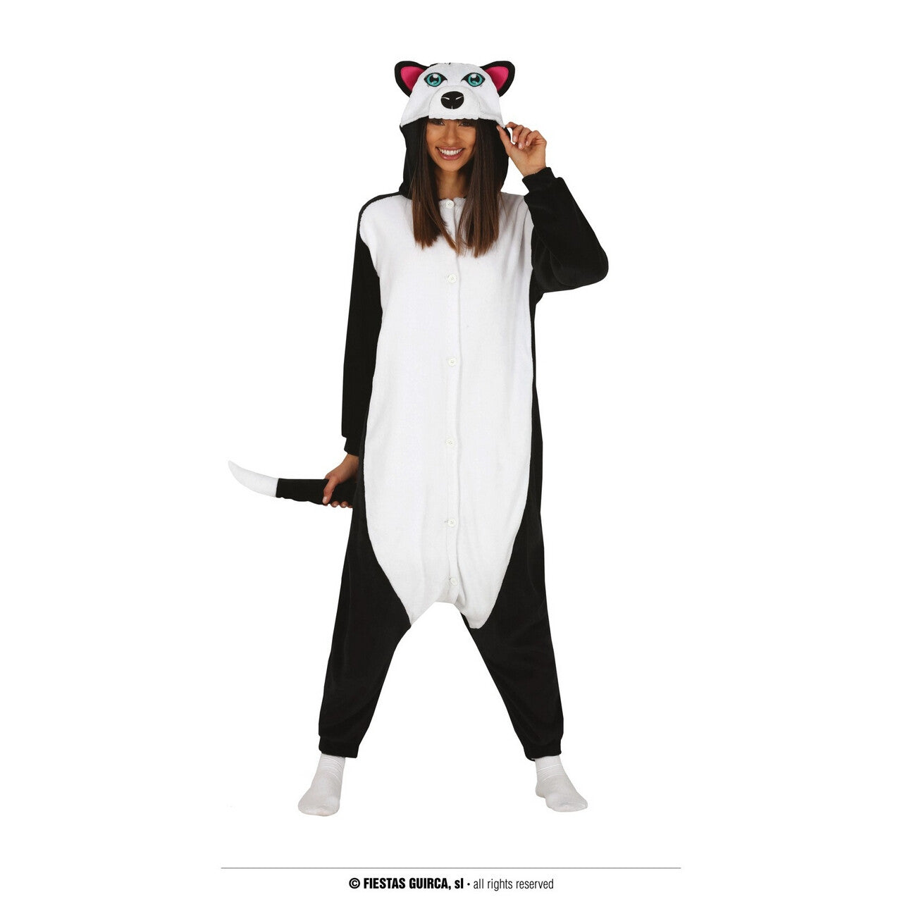 Op deze afbeelding zie je een Kostuums, van het merk Guirca. Luie Husky Hond Onesie Kostuum