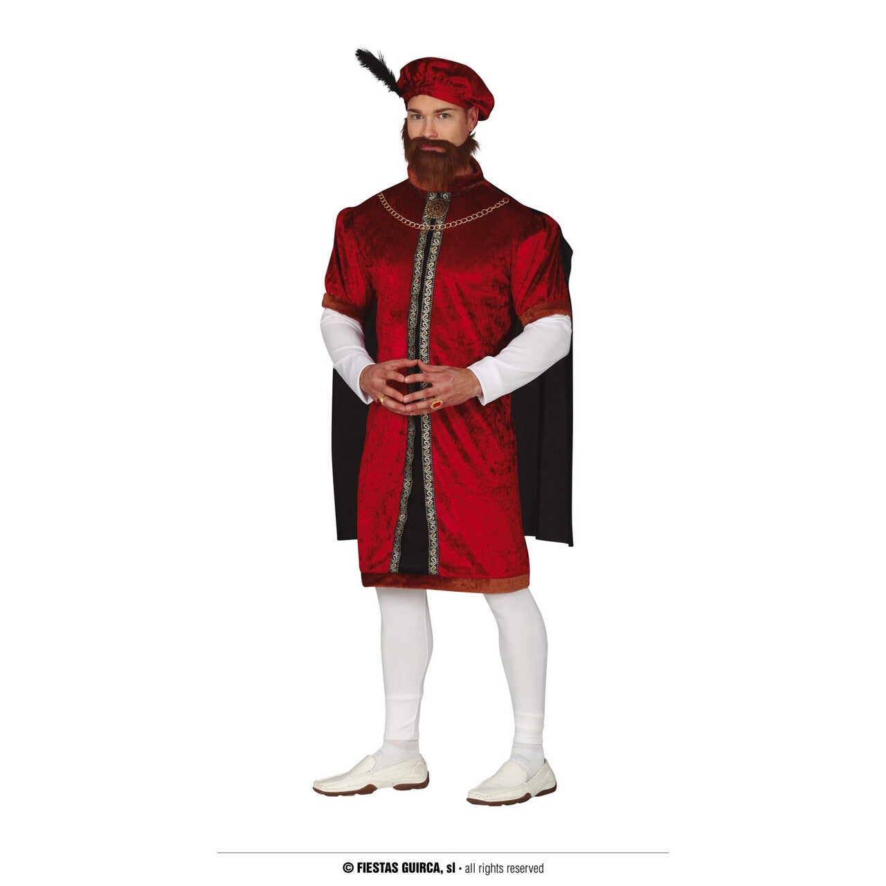 Op deze afbeelding zie je een Kostuums, van het merk Guirca. Gastheer Van De Koning Renaissance Man Kostuum