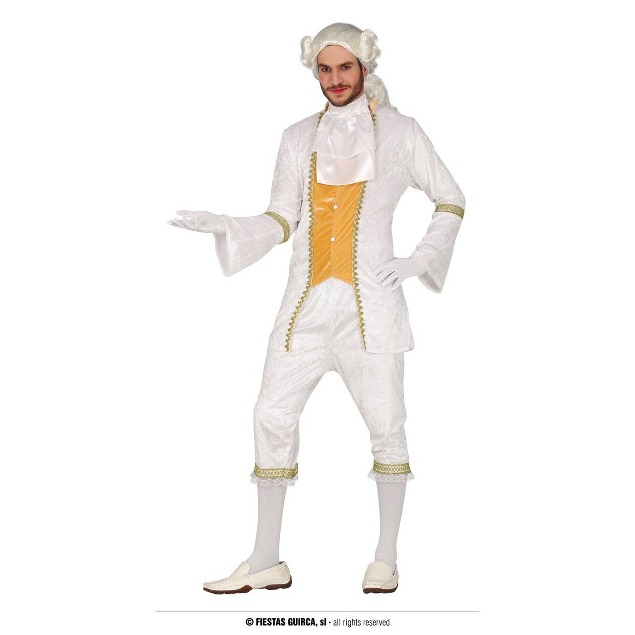 Op deze afbeelding zie je een Kostuums, van het merk Guirca. De Witte Graaf Renaissance Man Kostuum