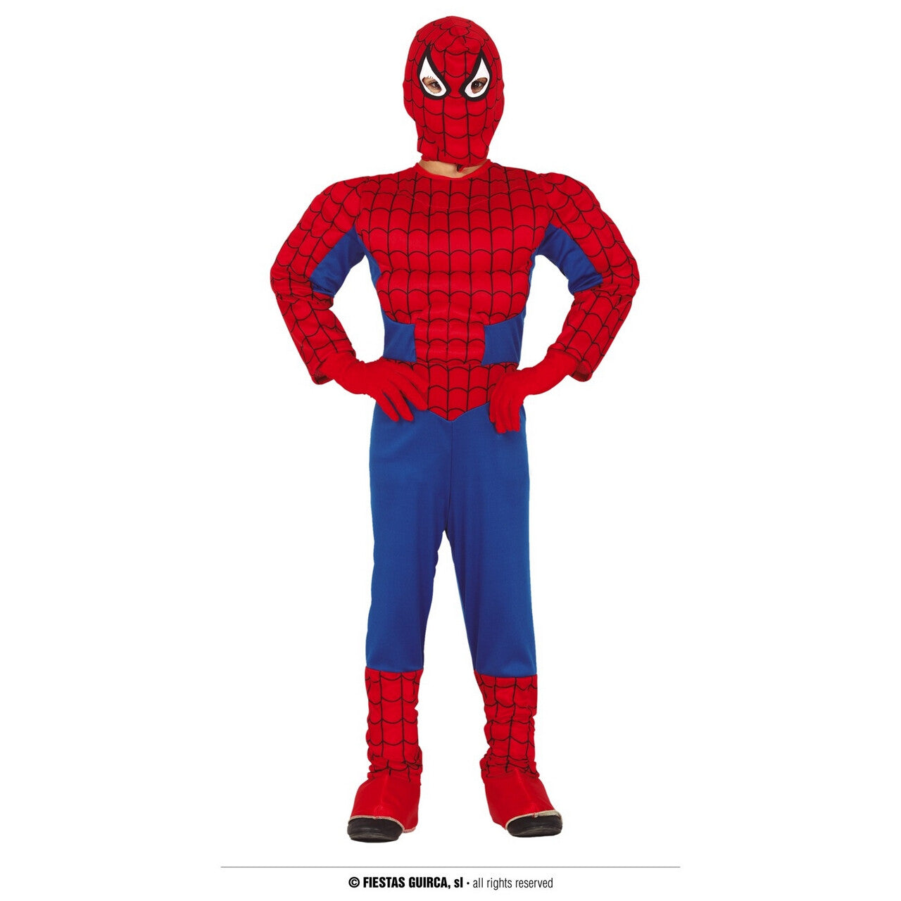 Op deze afbeelding zie je een Kostuums, van het merk Guirca. Spiderman De Wereldredder Kind Kostuum