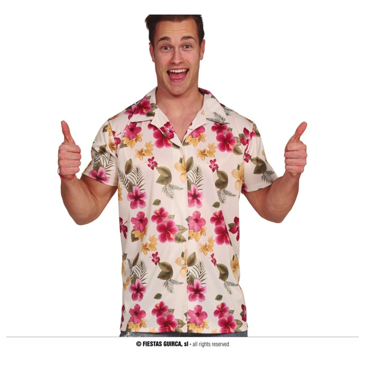 Op deze afbeelding zie je een Kostuums, van het merk Guirca. Hawaii Shirt Pua Pua Kala Man