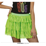 Op deze afbeelding zie je een Kostuums, van het merk Guirca. 80s Kanten Rok Neon Groen Vrouw