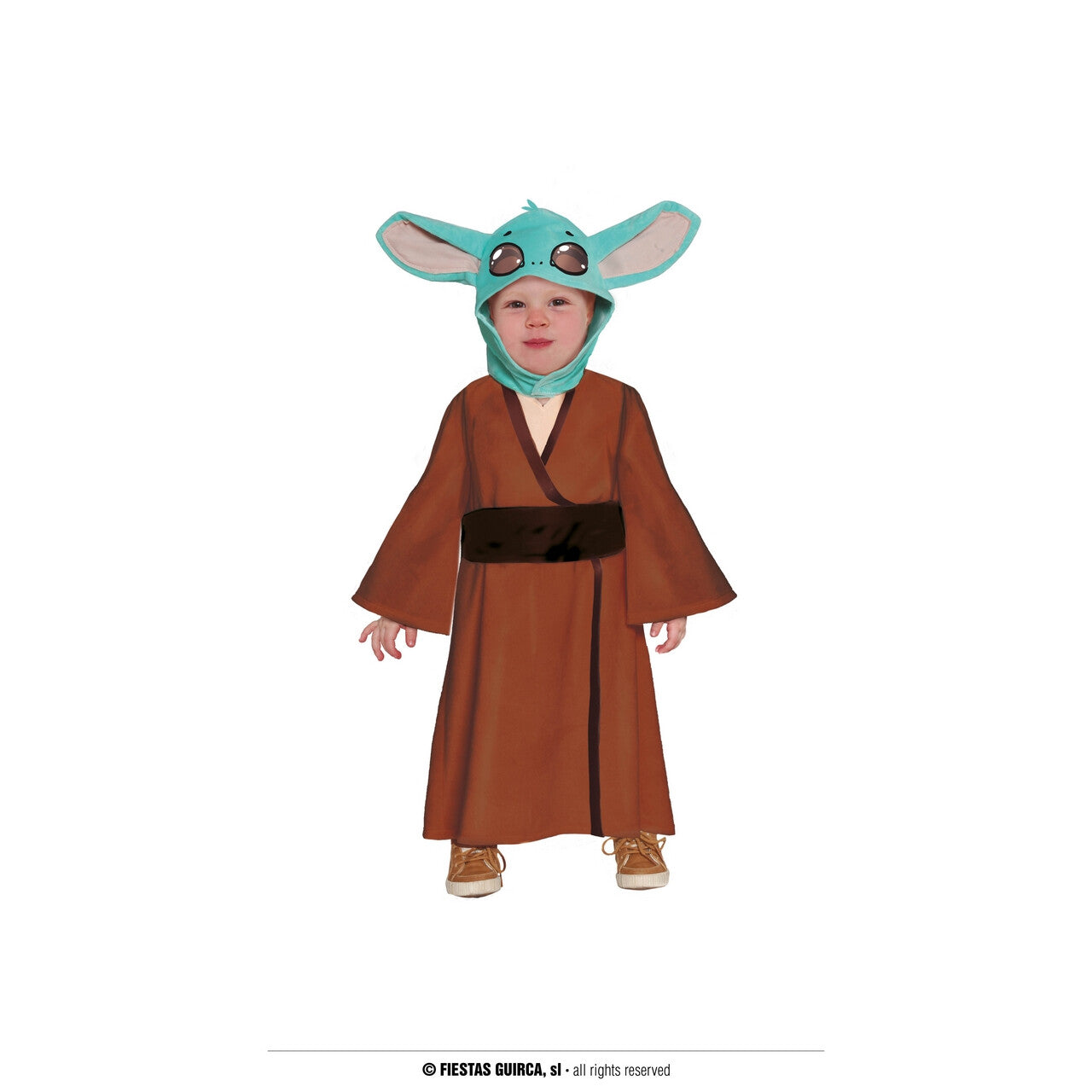 Op deze afbeelding zie je een Kostuums, van het merk Guirca. Baby Yoda Net Uit Het Ei Kind Kostuum