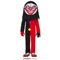 Enge Rood Zwarte Lach Clown Kind Kostuum