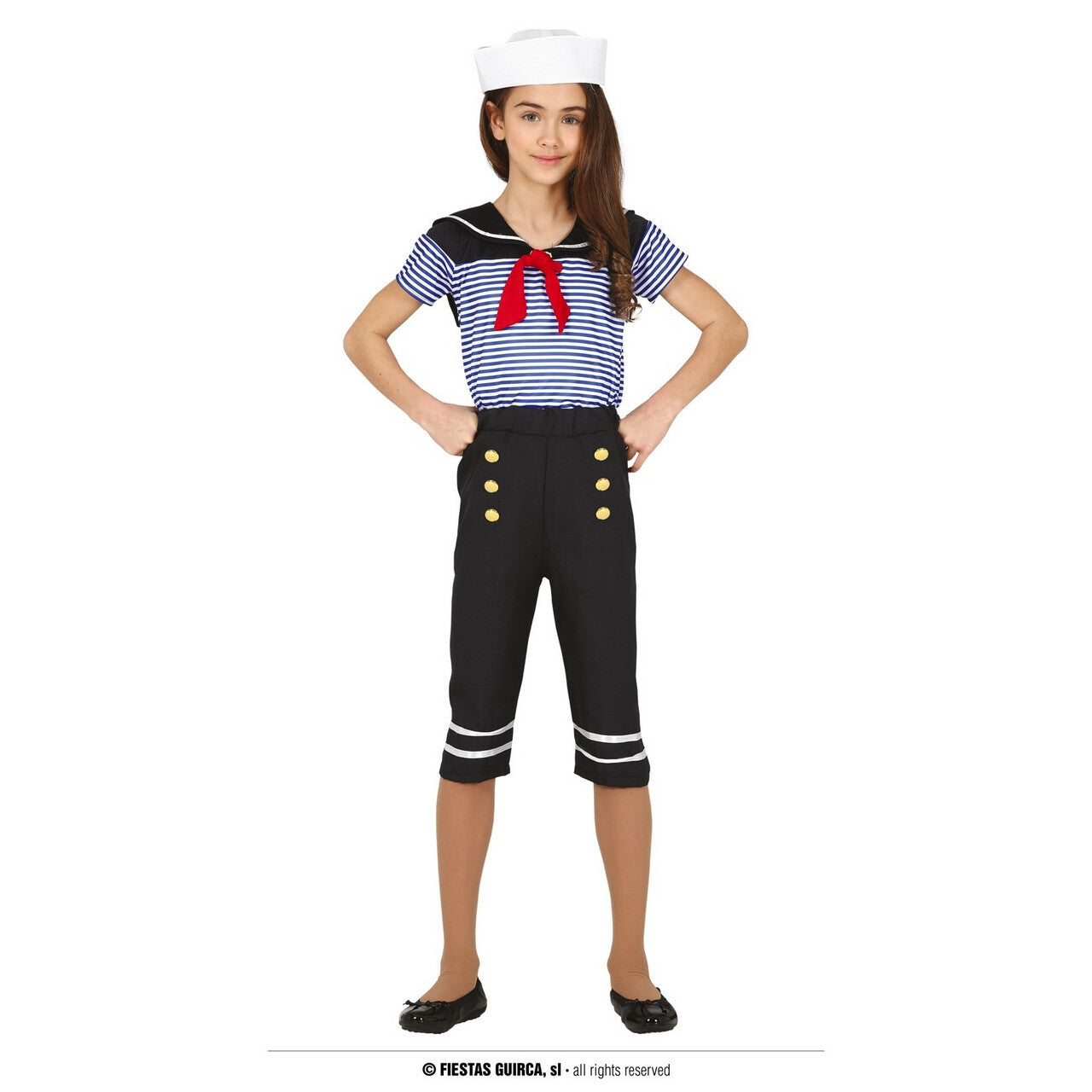 Op deze afbeelding zie je een Kostuums, van het merk Guirca. Alle Hens Aan Dek Matroos Kind Kostuum