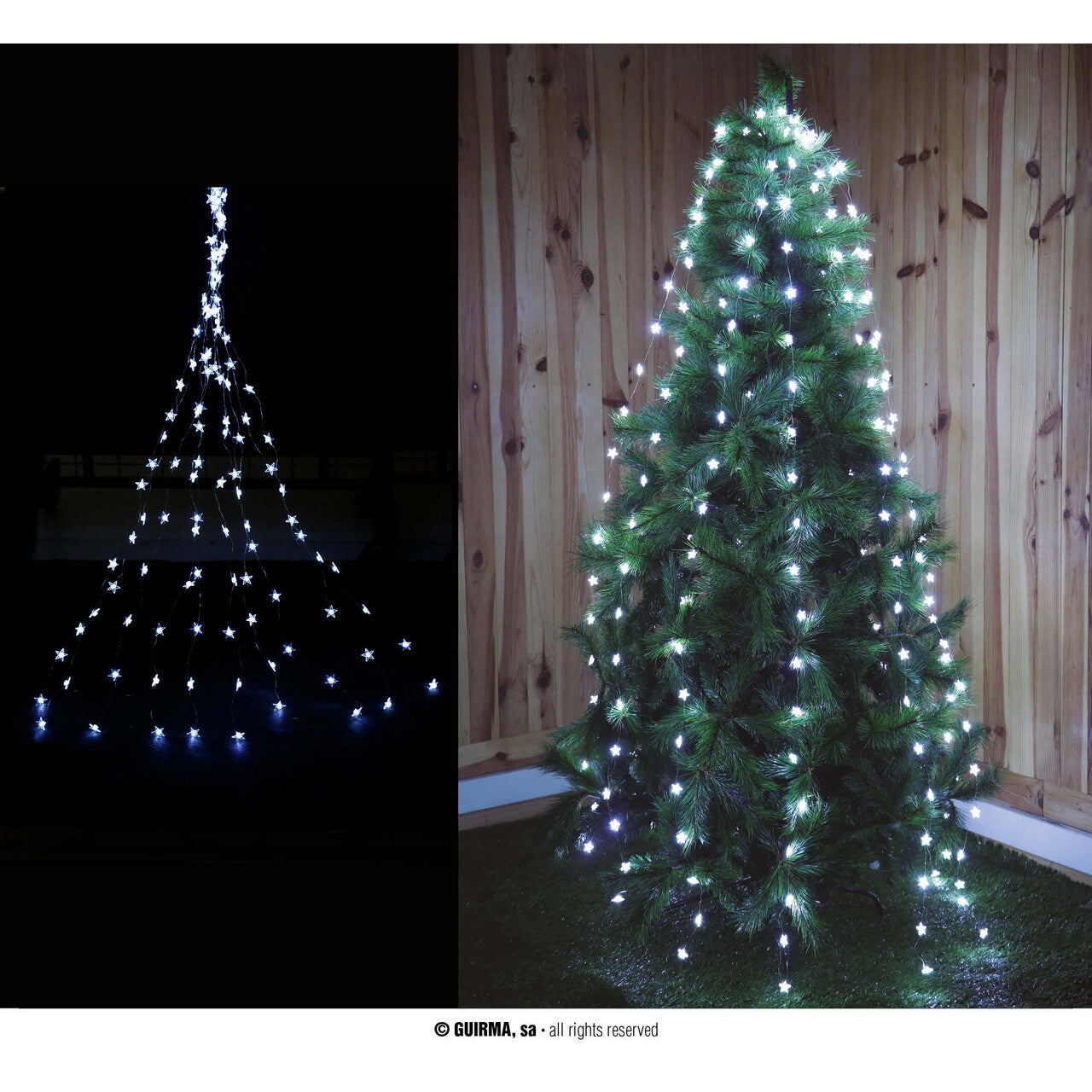 Op deze afbeelding zie je een Decoratie, van het merk Guirma. Kerstverlichting 200 Led White 8 F