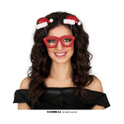 Op deze afbeelding zie je een Accessoires, van het merk Guirma. Bril Rood Met Kerst Muts