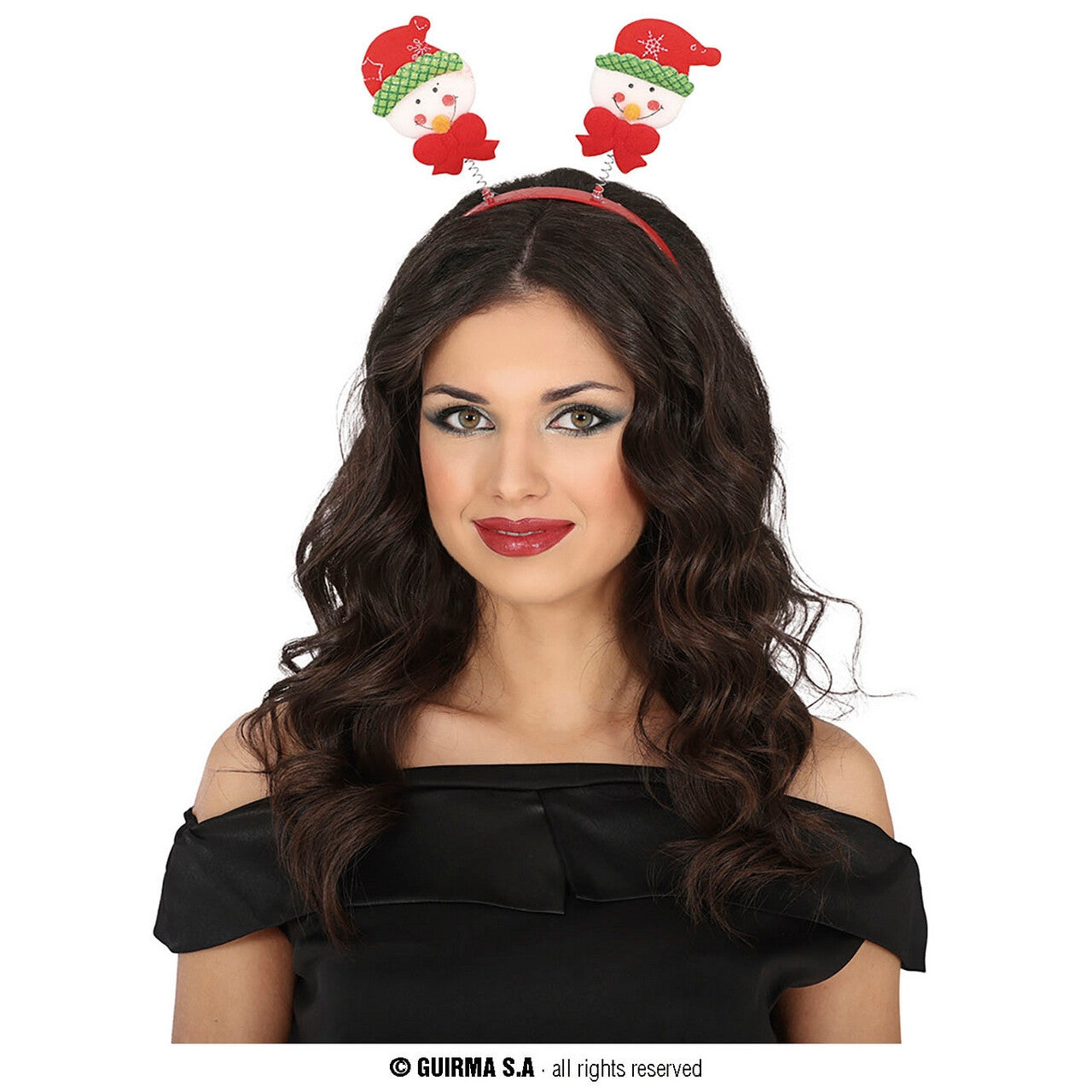 Op deze afbeelding zie je een Accessoires, van het merk Guirma. Hoofdband Kerst Sneeuwpop