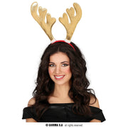 Op deze afbeelding zie je een Accessoires, van het merk Guirma. Hoofdband Rudolf Goud Gewei