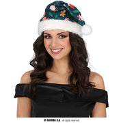 Op deze afbeelding zie je een Accessoires, van het merk Guirma. Groene Kerst Muts Met Print