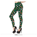 Legging Groen Met Print Vrouw