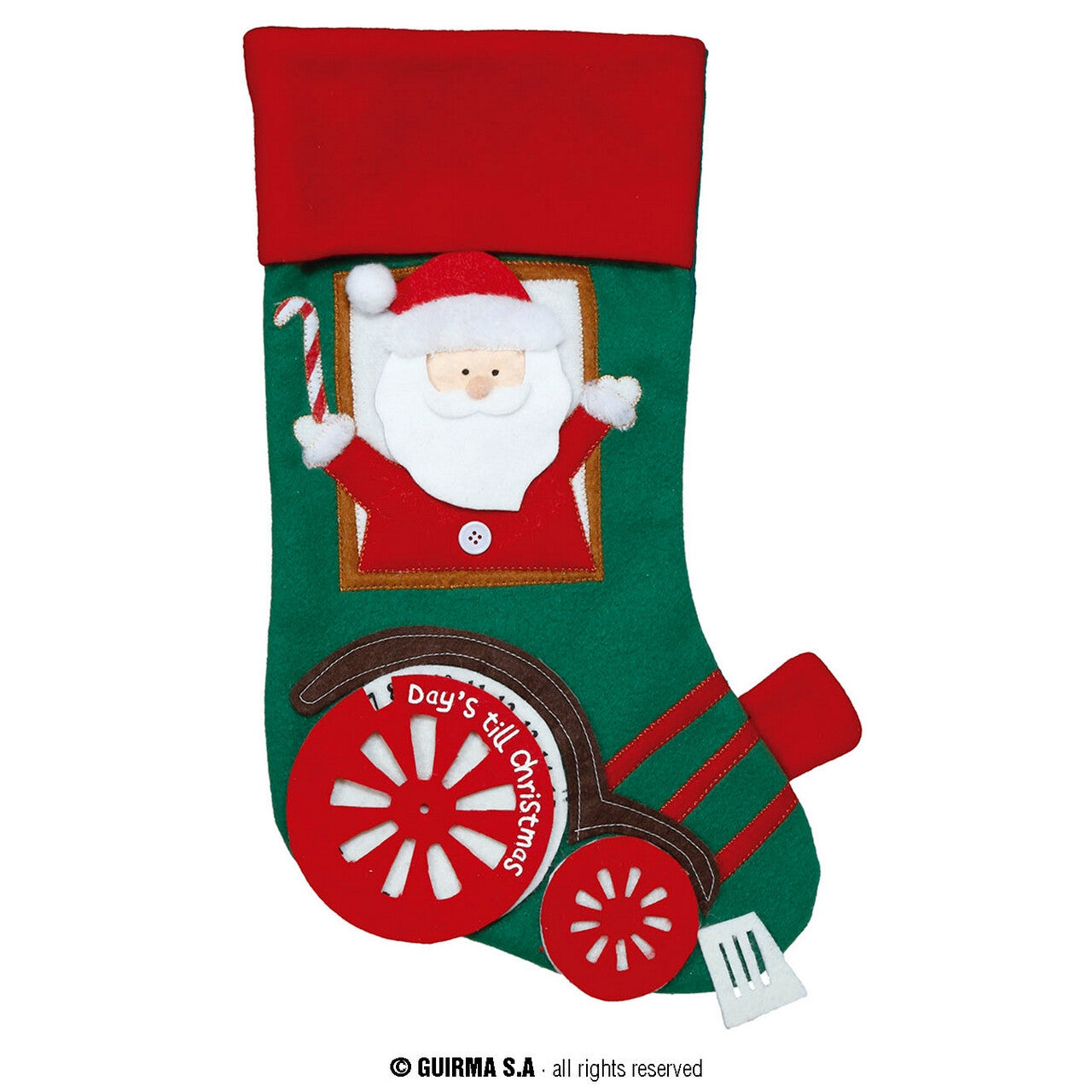 Op deze afbeelding zie je een Decoratie, van het merk Guirma. Aftellen Tot Kerst Sok Zak 48 Centimeter